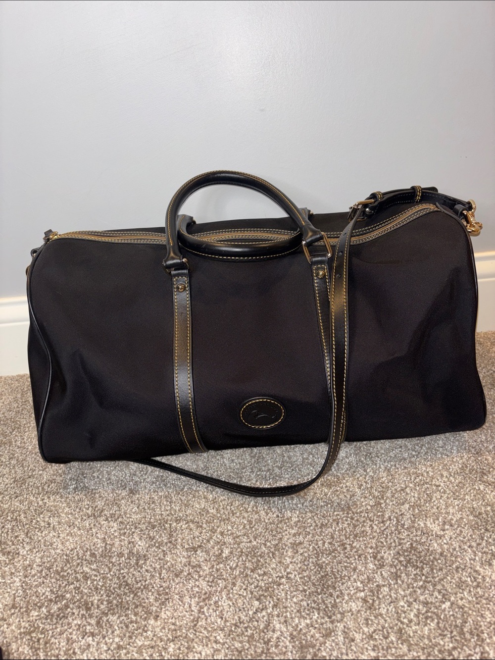 NWOT Dooney and Bourke Nylon/Leather Weekender Duffel Bag